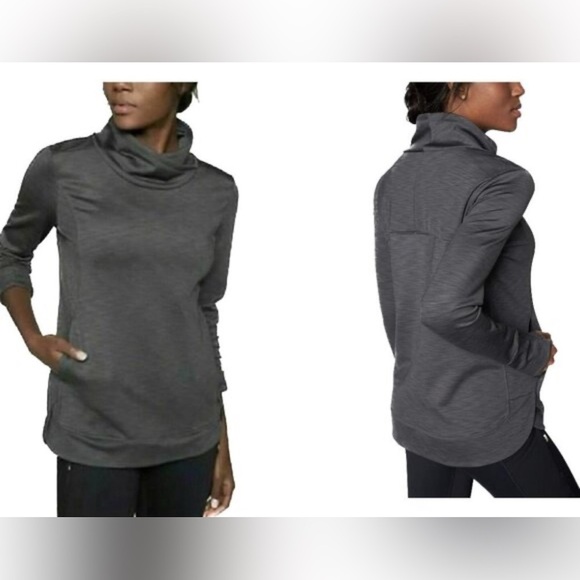 Athleta Sweaters - Athleta Dark Gray Cowl Neck Sweater